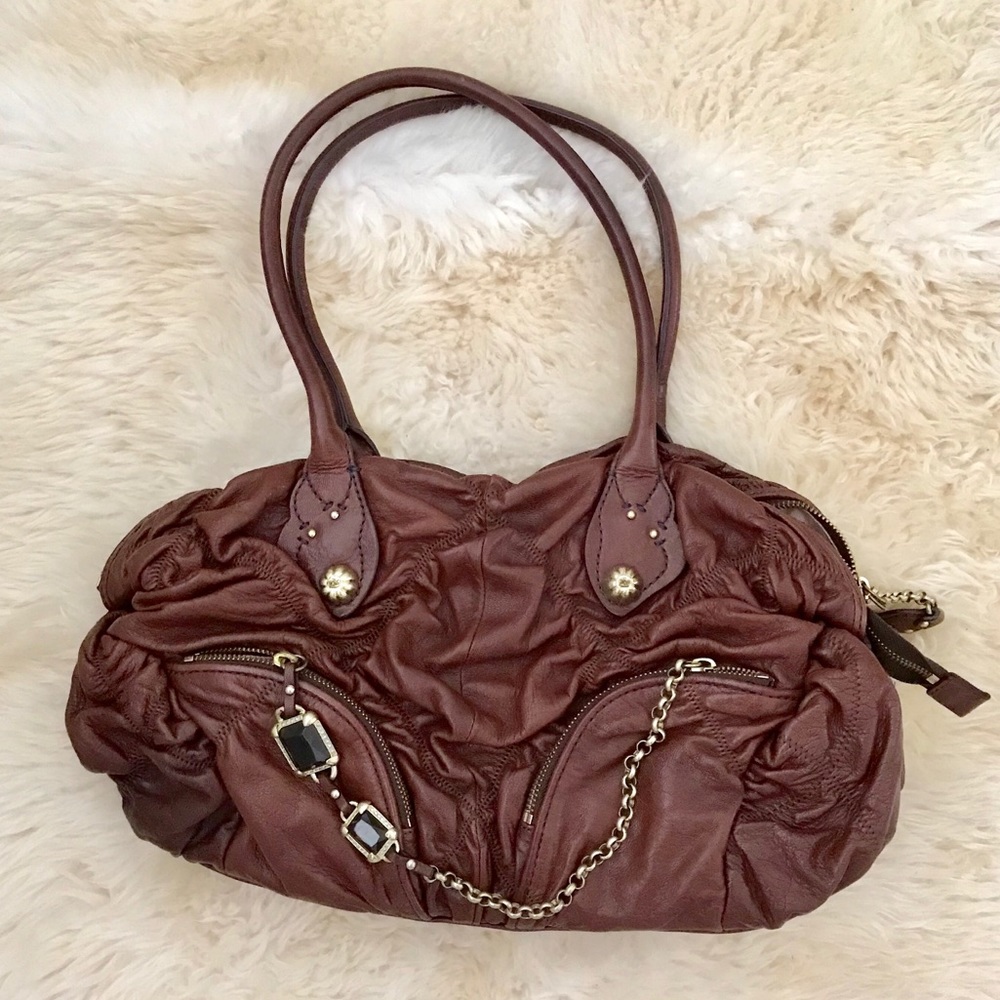Juicy Couture goat leather rauched bag